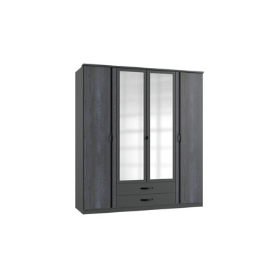 Dlyla 4 Door Manufactured Wood Wardrobe