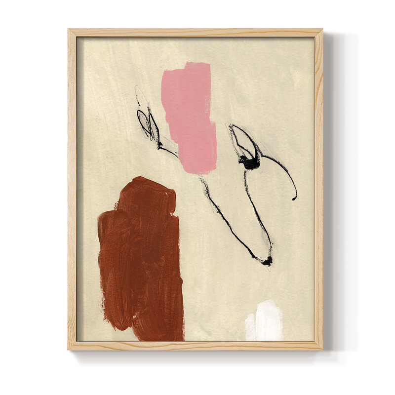 «Terra Rosa Abstract I», reproduction encadrée - bois massif, H 11 po x l 9 po