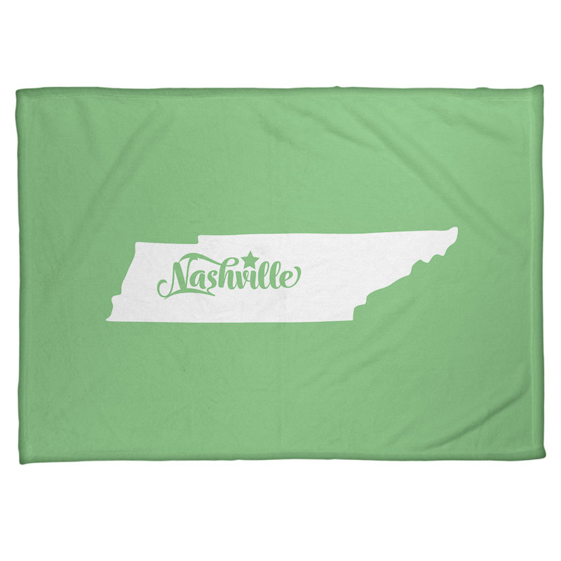 Jeté polaire tennessee nashville, l 62,5 po x L 82,5 po, Vert