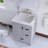 24" Freestanding Single Bathroom Vanity With White Ceramic Integrated Top-1570263982