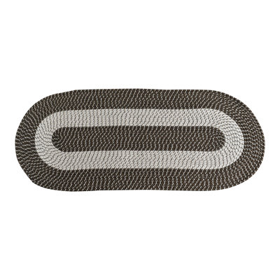 Tapis brun/blanc