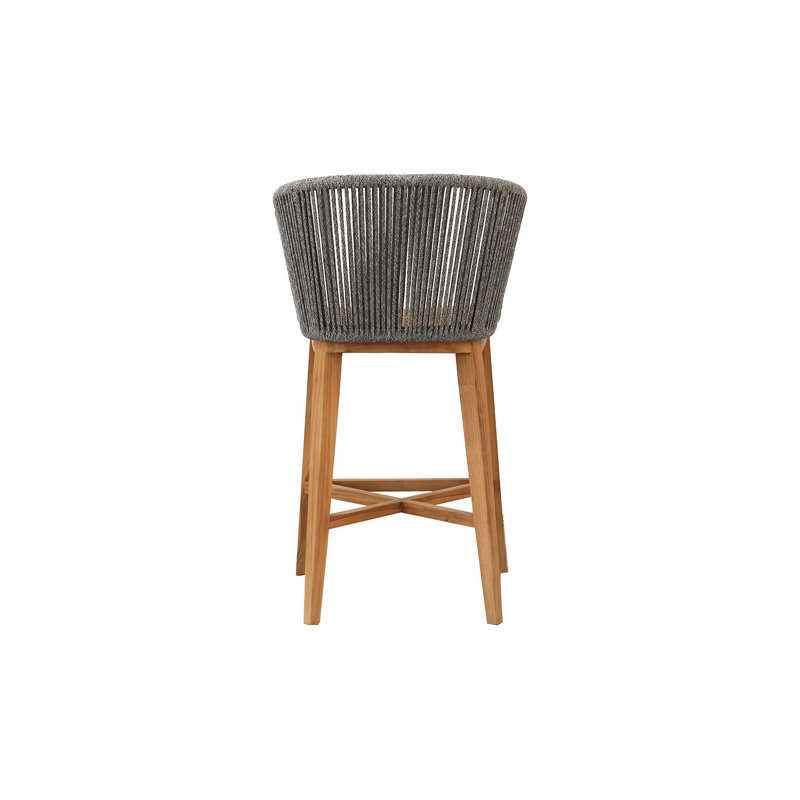 Westlake Outdoor Teak Bar Stool, Gray