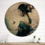 Femme japonaise rétro avec des fleurs de cerisier - art mural en bois femme asiatique - bois de pin naturel-626417212