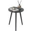 Small Round Modern Side Table - 16"D x 19.5"H Natural Walnut (Living Room/Bedroom/Office Small Spaces)-1246562763