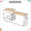 Îlot de cuisine extensible avec rangement - comptoir extensible, 2 armoires et tablettes - noir-1845746488