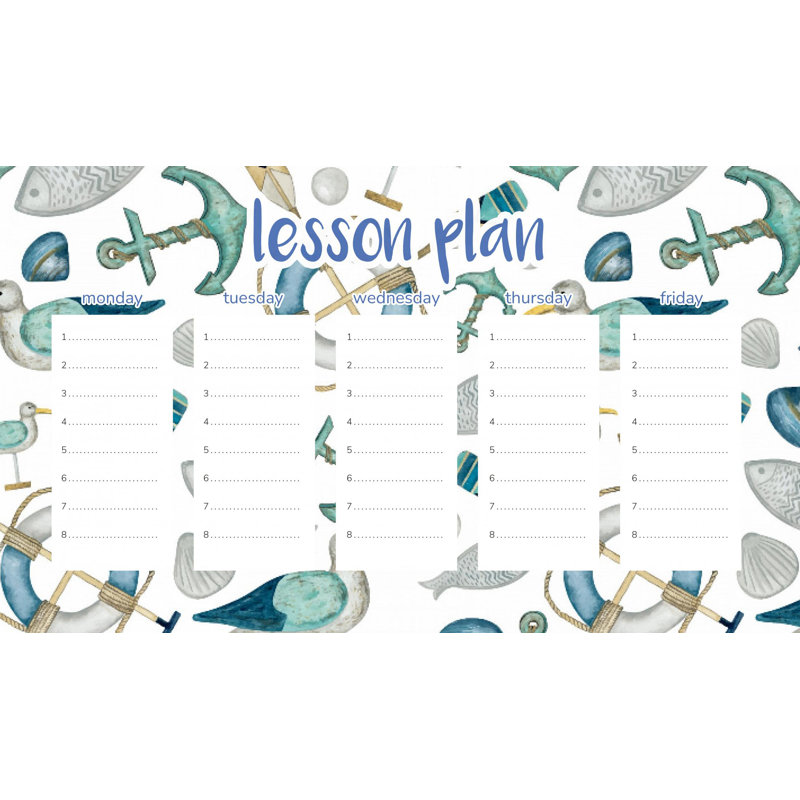 Magnetic Lesson Plan Sea Motifs