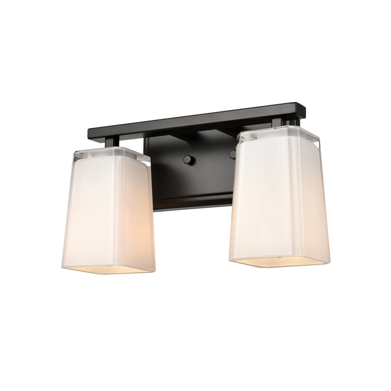 VANITY RIVERSIDE 2 LT, Ébène avec verre opale sérigraphié