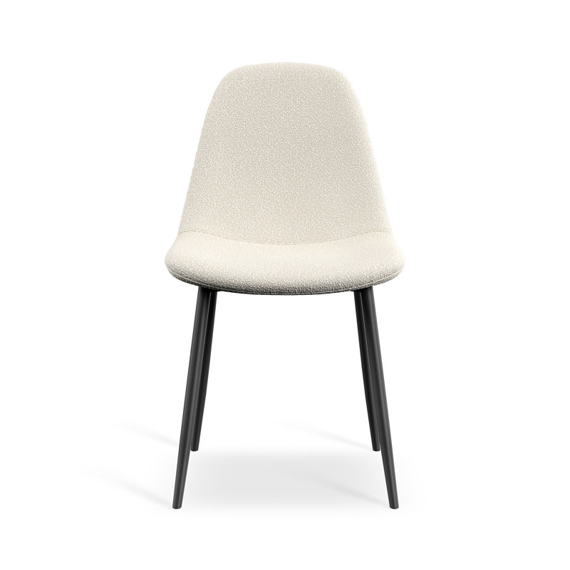 Marone 17.3cm H Fabric Upholstered Side Chair in Ivory, 4