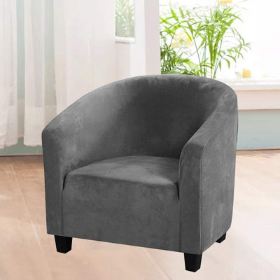 Tub Chair Covers For Armchairs, Club Chair Slipcover, Wing Back Covers High Stretch Sofa Covers Spandex Plush Seat Covers Furniture Protector Removable Washable For Living Room