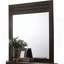 Miroir exquis au fini acajou pour une décoration élégante