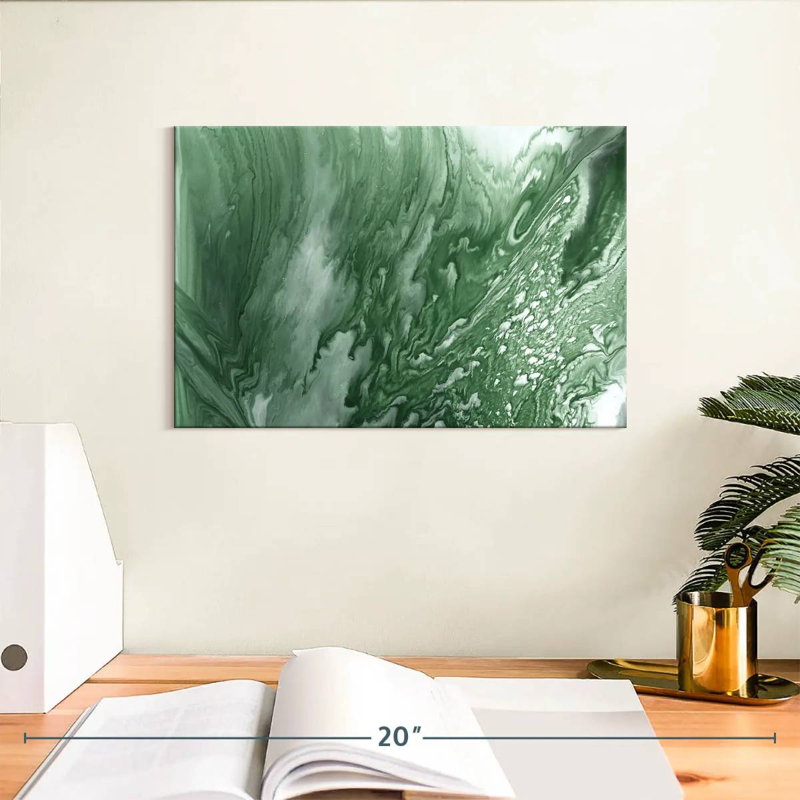 Avery Marbled Malachite I, 8" H x 12" W