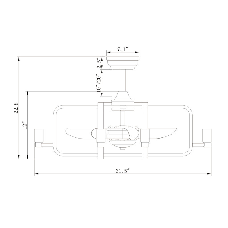 Karley 25.2'' Ceiling Fan with Light Kit