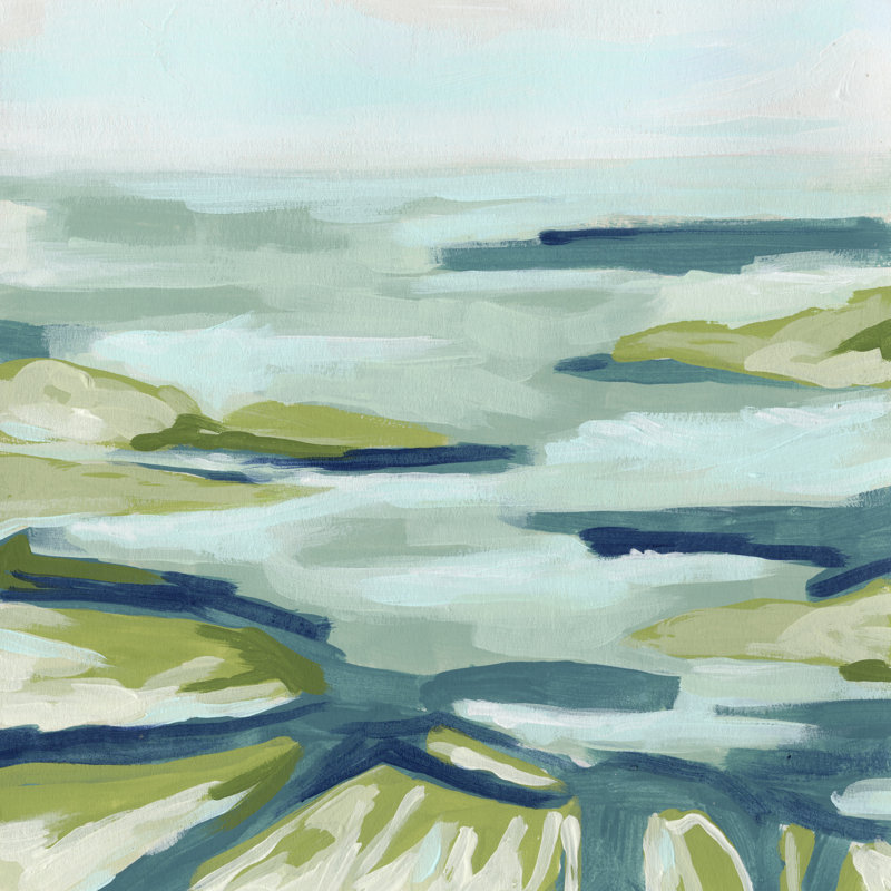 " Blue Delta I " by June Erica Vess Painting Print, 30" H x 30" W