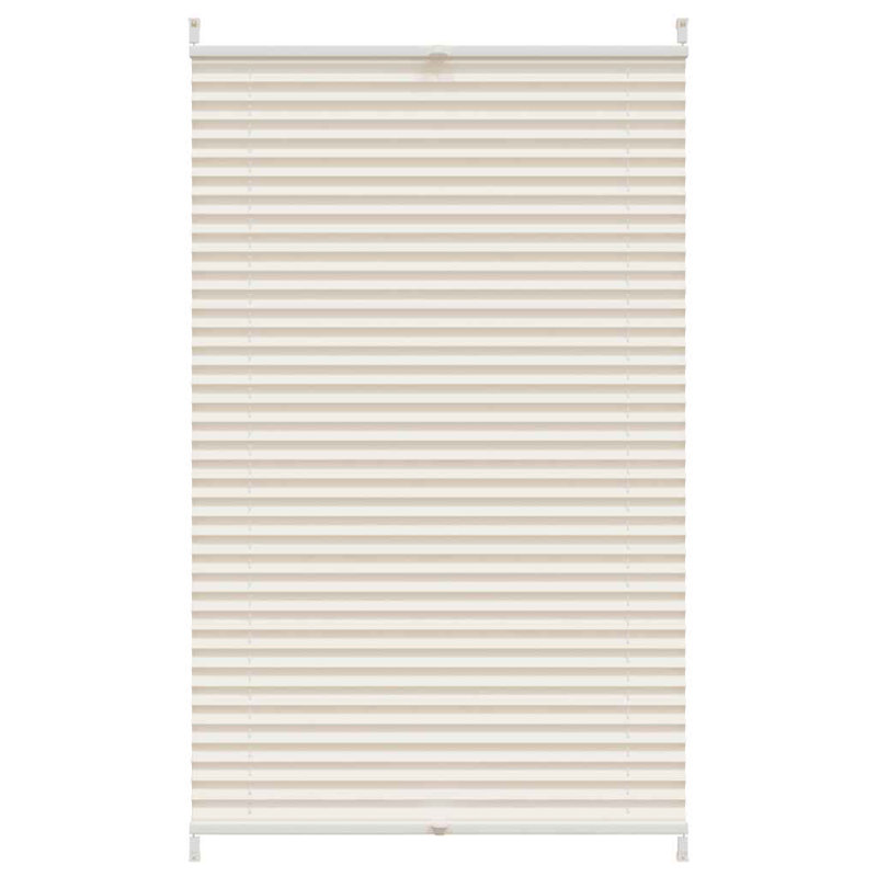 Room Darkening Pleated Blind, Cream, 90cm W x 100cm L