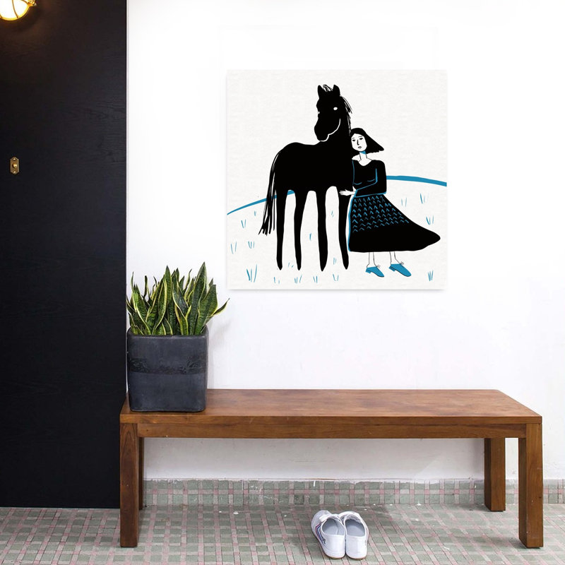 Art contemporain Art cheval contemporain, H 32 po x l 32 po