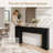 62.99" W Geometric Pedestal Console Table-488851853