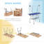 431.8cm H x 271.78cm W x 152.4cm D Metal Adjustable and Foldable Dog Folding Grooming Table-696362073
