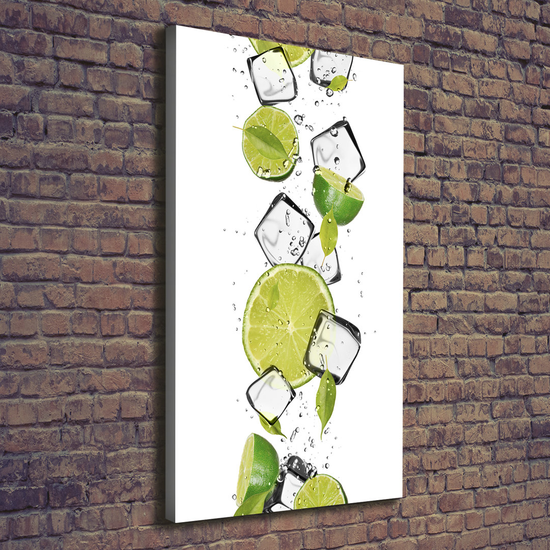 Limonka und Eis - Kunstdrucke auf Leinwand - Wrapped Canvas