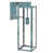 Verdi gris; verre transparent