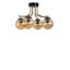 Élégant lustre en métal avec ambre et capuchon en verre noir, 19,7 po de diamètre x 12,6 po de hauteur | Douille E27, 40 W maximum | Luminaire élégant pour la maison et le bureau, classé IP20, design moderne, parfait pour n'importe quelle pièce-1966948948