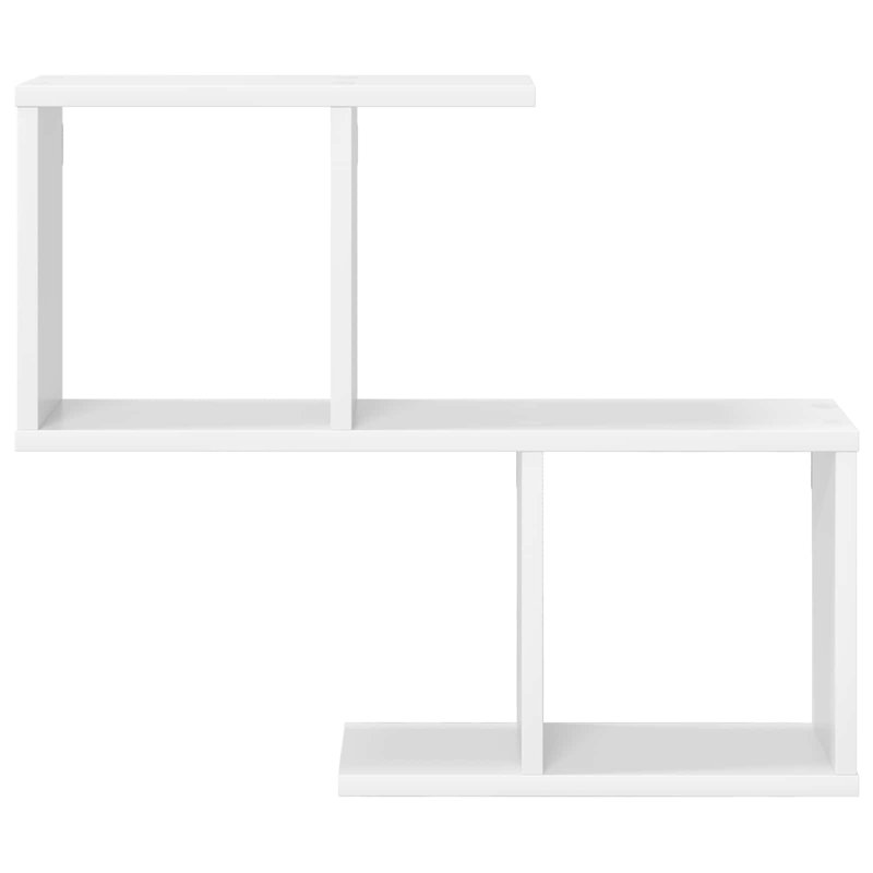  Wall Shelf with Shelf with Storage Engineered Wood Solution Home Indoor, 50.5cm H x 60cm W x 12cm D, White
