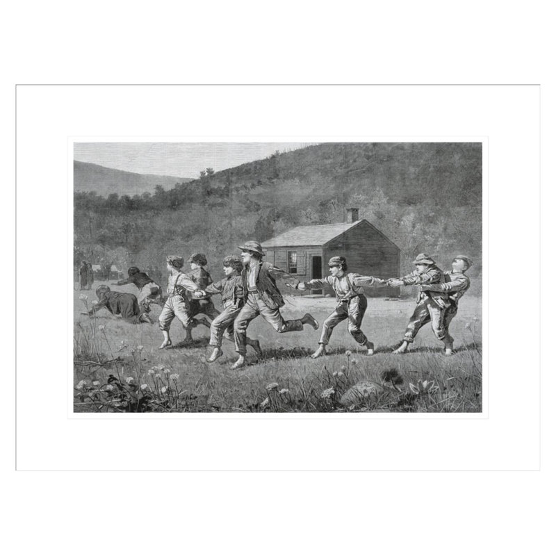 «Snap-the-Whip» par Harper's Weekly, 20 septembre 1873, par Winslow Homer, impression giclée encadrée