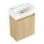 Ensemble de meuble-lavabo pour salle de bain 16 po avec petit meuble-lavabo moderne avec lavabo en céramique-254275285