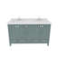 Meuble-lavabo double autoportant 59 po avec plateau en marbre d'ingénierie Analis-110486885