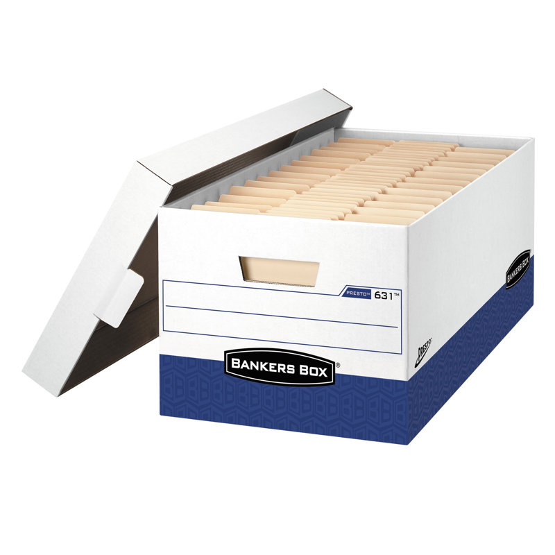 Bankers Box Presto Maximum Strength Storage Box, Ltr 24", We, 12/Carton