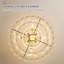 Luminaire suspendu luxueux moderne en cristal de luxe avec or 24 po