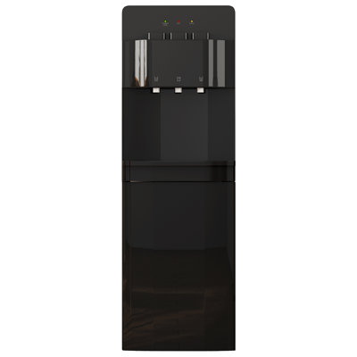 Bottom Loading Water Dispenser with Hot/Cold & Room Temp Settings (50F Ice-Cold & 203F Steamless Hot),Energy-Efficient Design for Home/Office,Quiet Operation, Safety Lock,Sleek Black/White Finish