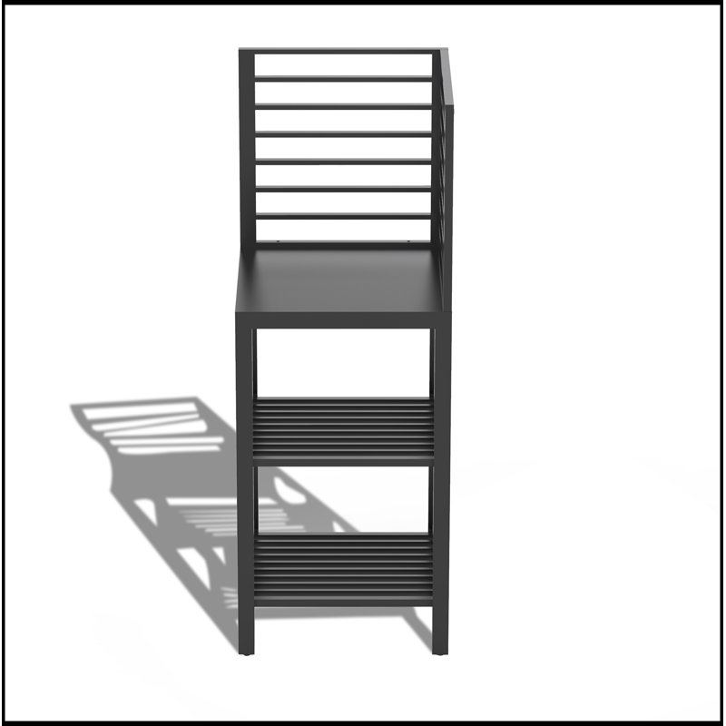 Outdoor Kitchen Island with Storage, Aluminum, Double Storage Rack