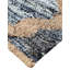 Tapis unique bleu / beige noué à la main à motif de losanges 6 pi x 9 pi Annalee