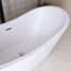 Baignoire de trempage autoportante 59 po en acrylique au fini blanc brillant