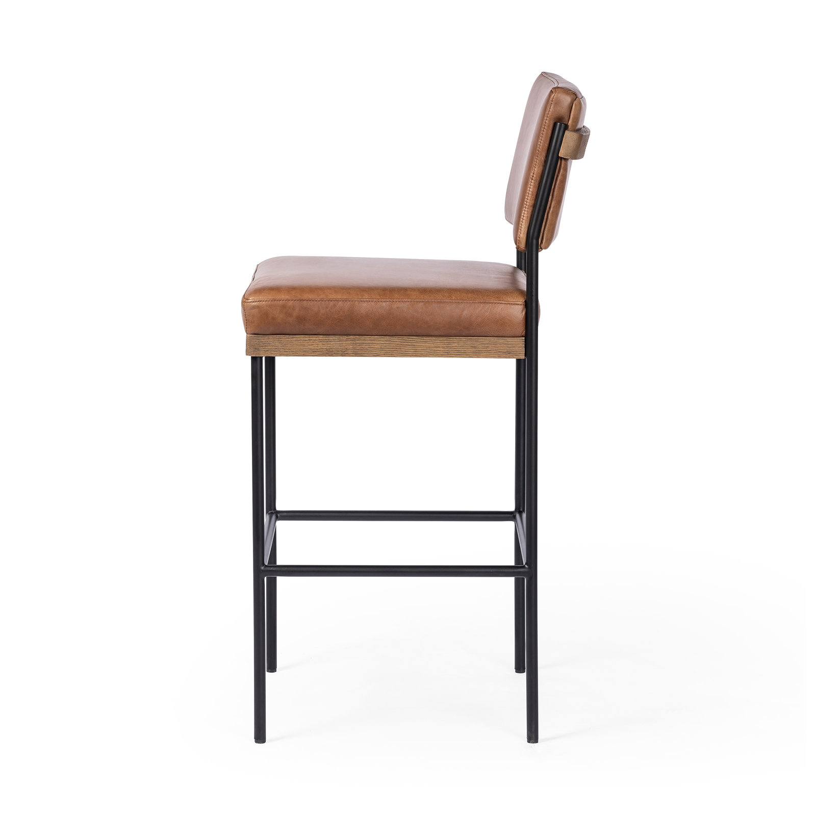 Popovich Bar and Counter Stool, Sonoma Chestnut/Genuine Leather, Bar Stool (30.3" Seat Height)
