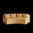 Boneless Curved Sectional Sofa With Four Pillows, Curved Modular Semi Circular Sofa, Comfy Couch-2069186941
