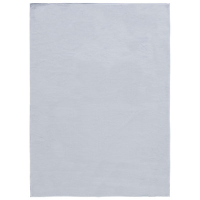 Faux Rabbit Fur Performance Machine Washable Solid Color Rug