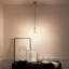 Suspension Kichler Everly en nickel brossé de 38,7 cm (15,25 po) à une lumière avec abat-jour transparent en forme de larme à bulles.-1254475800-1268284788-1254441227