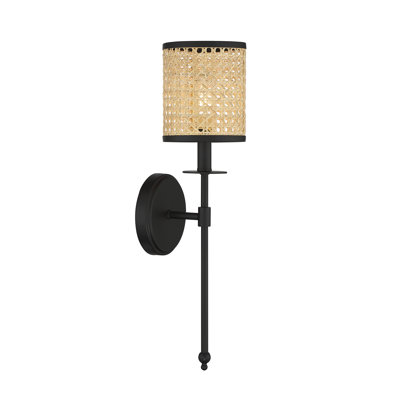  Applique murale 1 lumière Jaylar en noir mat