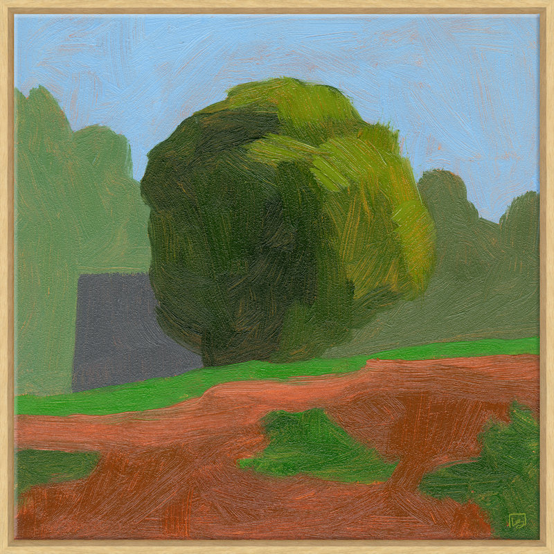 «Shrubbery With Fence, Wilkesboro», Naturel, Impression sur toile sans passe-partout, H 29,5 po x l 29,5 po