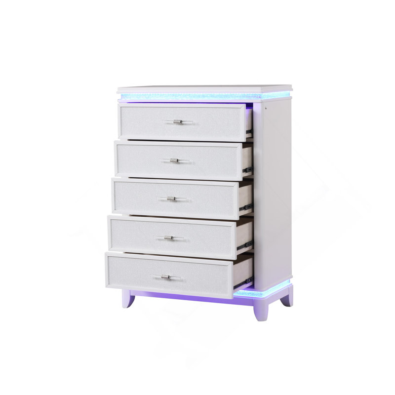 Commode Marylynne en blanc laiteux
