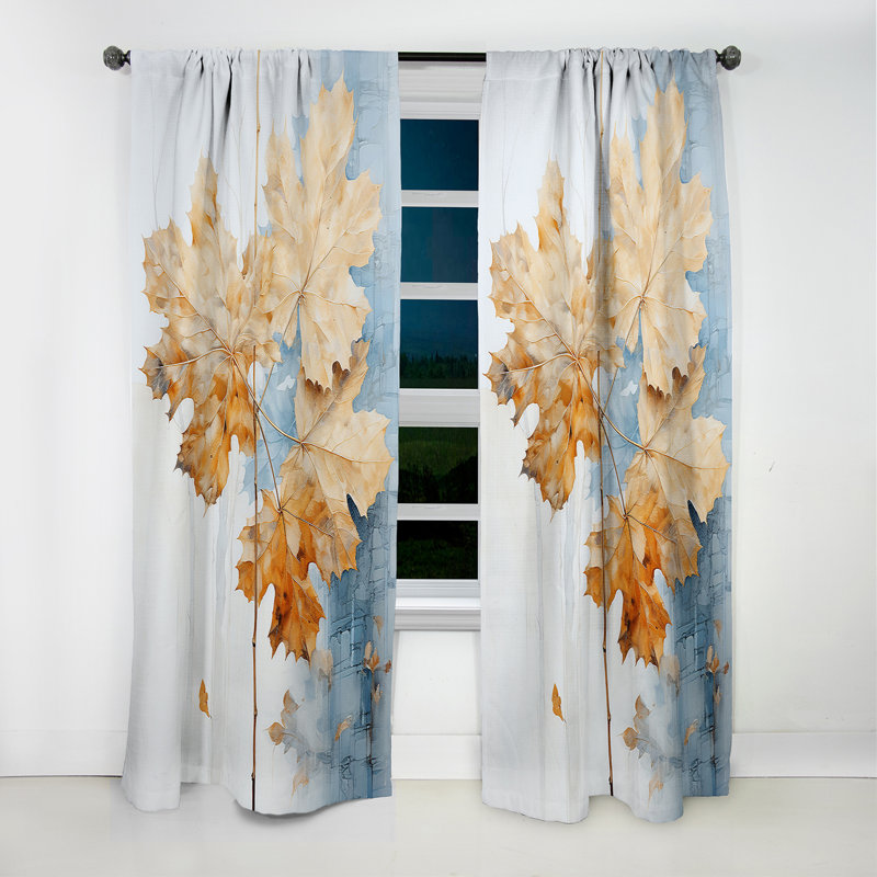 Rideau occultant à motif floral érable Gilpin - 1 panneau, L 52 po x L 84 po