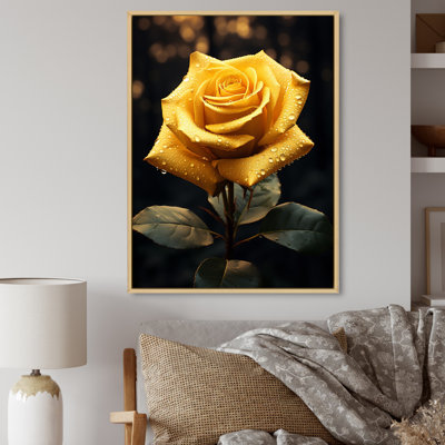 Dannen jaune noir rose Elegance II - imprimé