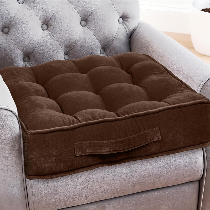 Barraza Cotton Indoor / Outdoor Sqaure Cushion Pad, Chocolate