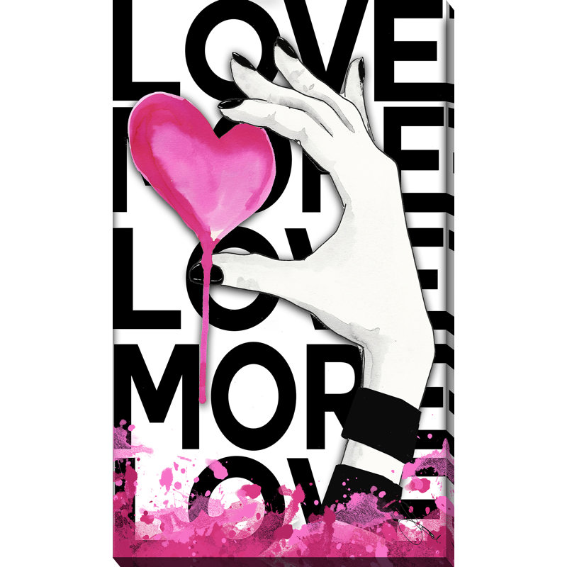 Love More - Print on Canvas, 60" H x 36" W x 1.5" D, Wrapped Canvas