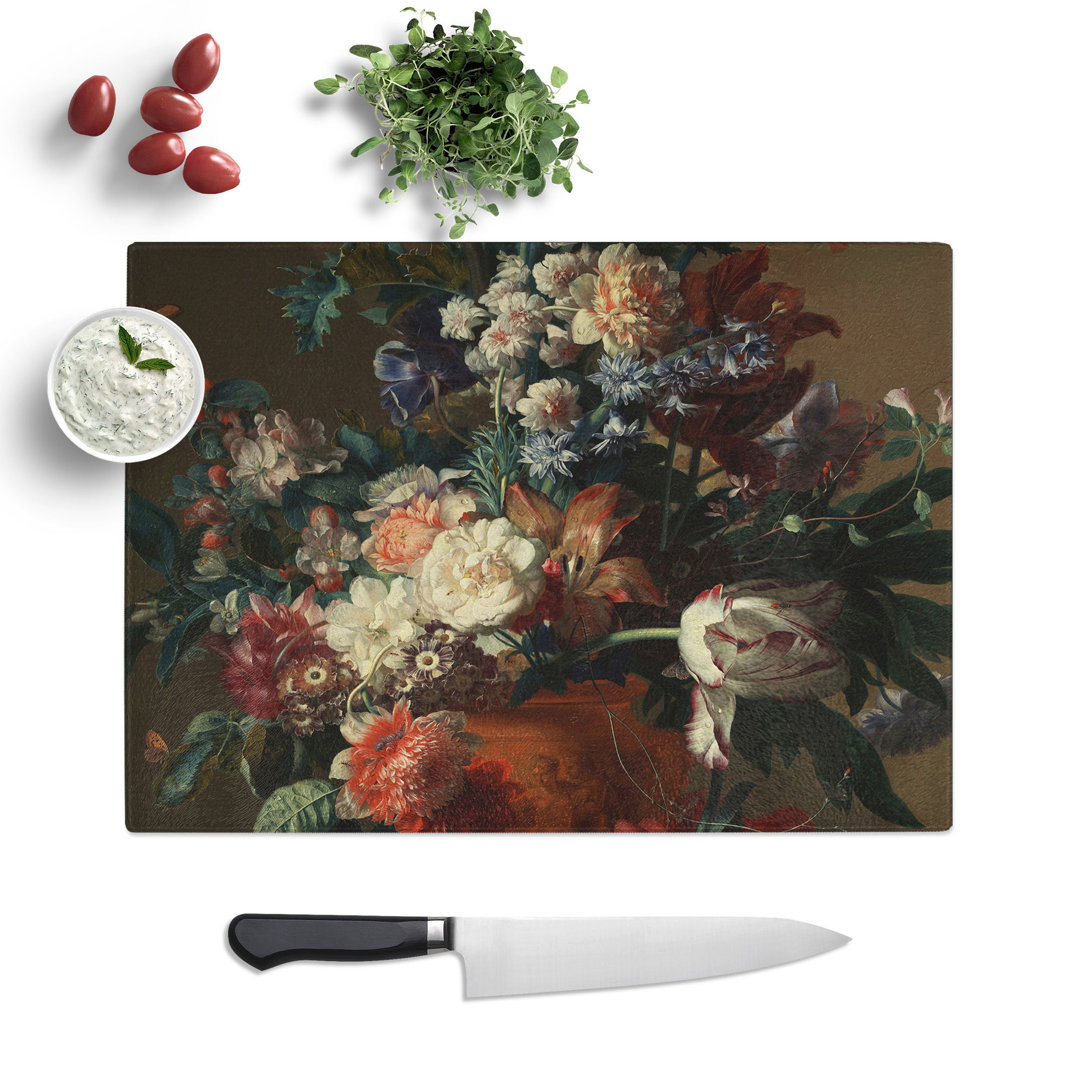 Still Life with Flowers Vol.11 by Jan Van Huysum Chopping Board