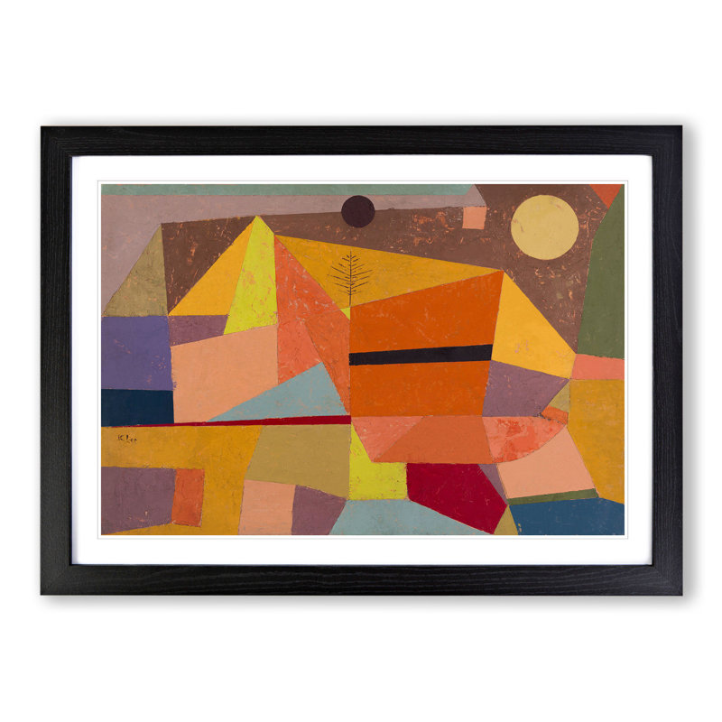 Joyful Mountain Landscape by Paul Klee - Framed Print, Black Framed, 36cm H x 48cm W x 2cm D