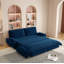 Grand canapé-lit escamotable de 73,2 po, canapé-lit convertible 3 en 1, causeuse en velours multifonctionnel, bleu-947538636