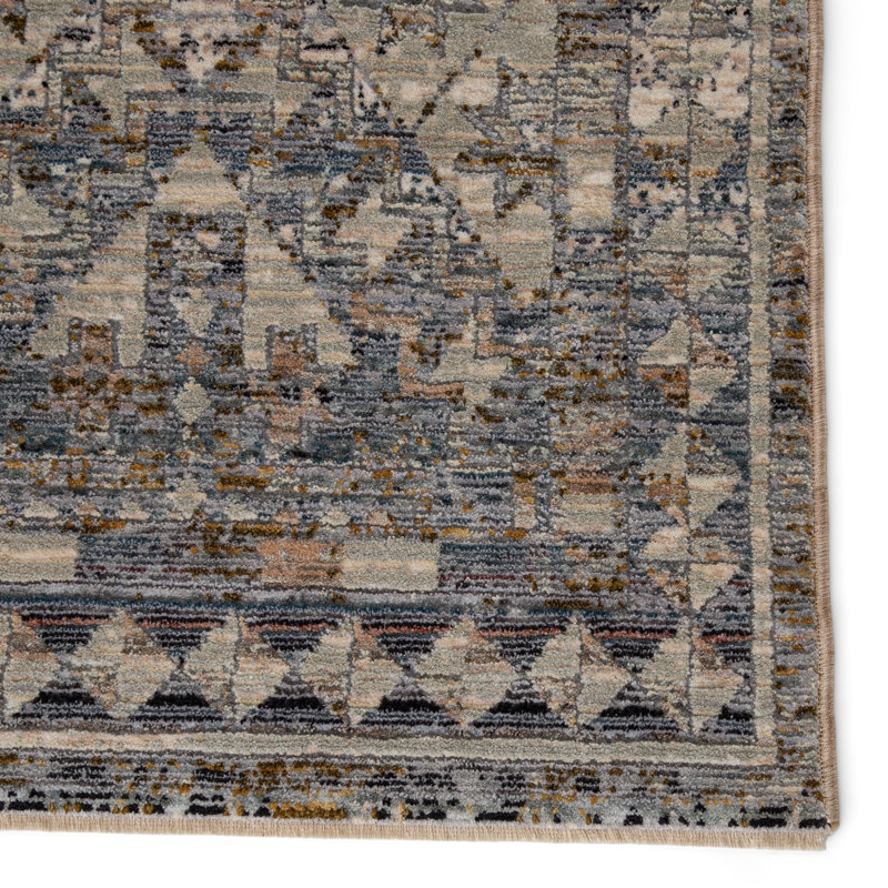 Tapis gris à motif géométrique Tandie, Rectangle 4pi x 6 pi