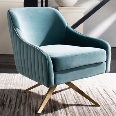 Skye Velvet Swivel Armchair